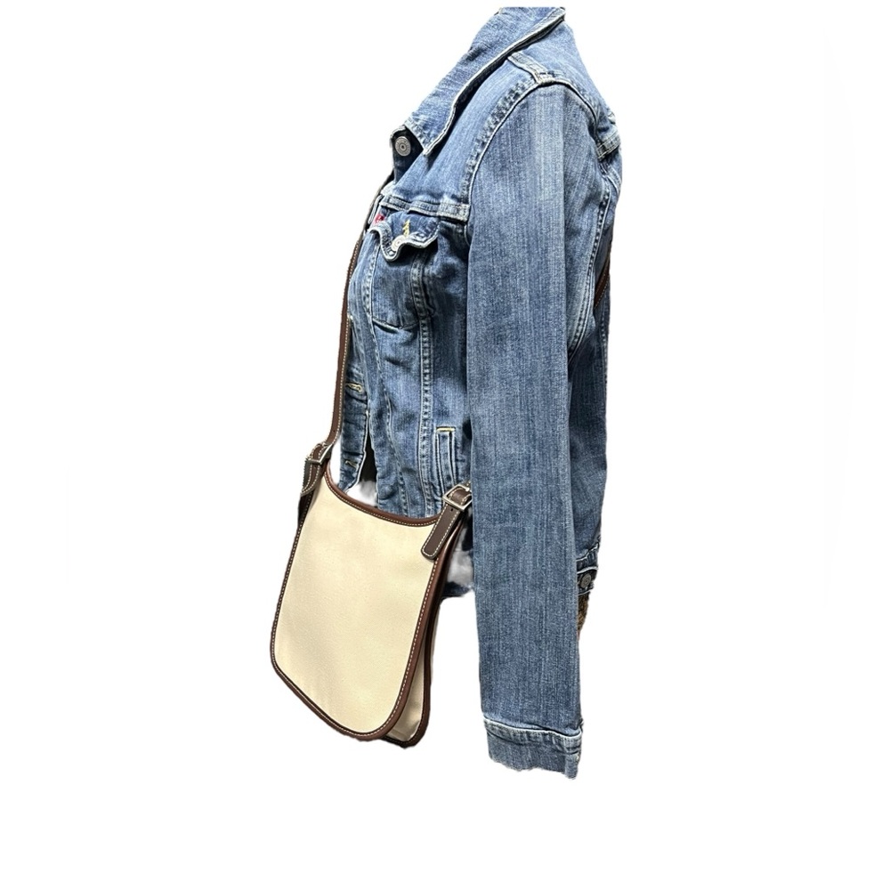 Vintage Coach Hippie 8114 Small Canvas Twill Slim Flap Crossbody, Made in USA - Picture 7 of 14